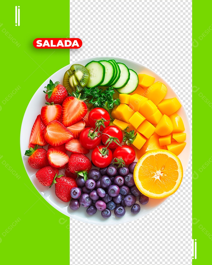 Salada Elemento 3D para Composição PSD