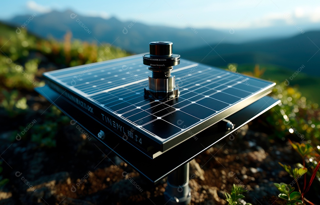 Retrato realista de placa solar