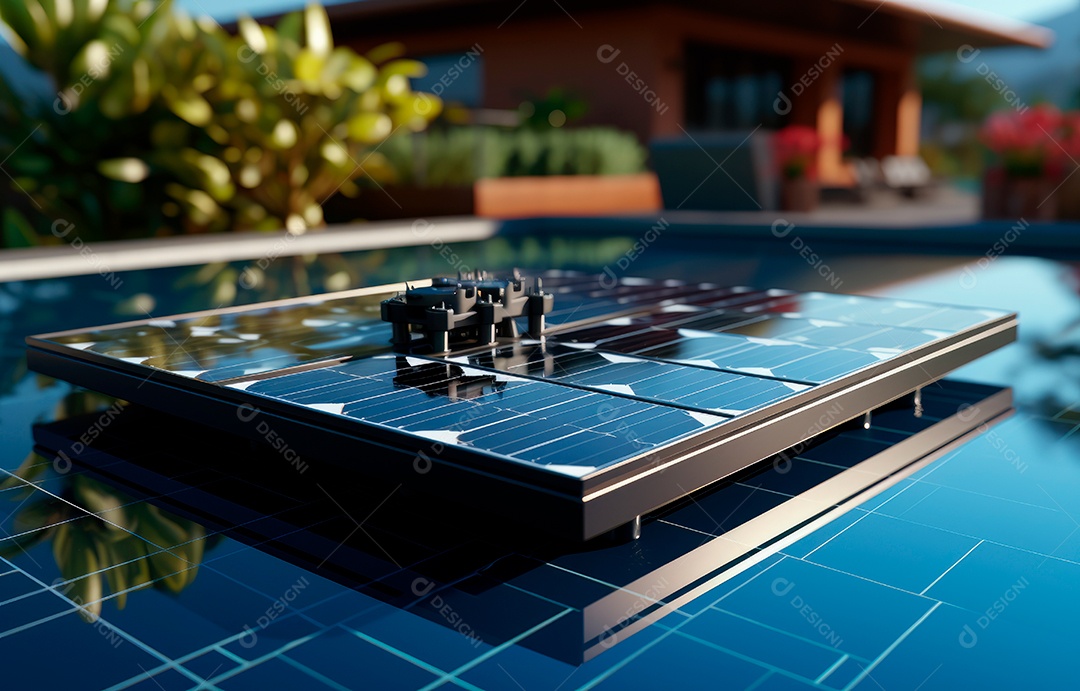 Retrato realista de placa solar