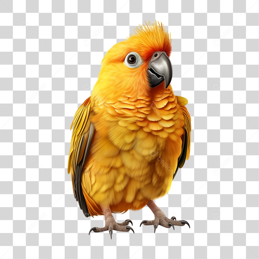 Ave Jandaia Amarela Pássaro PNG Transparente