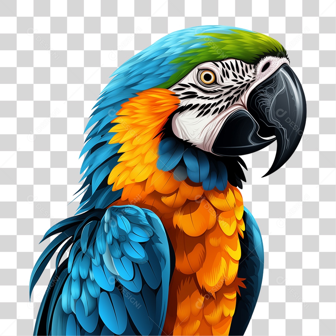 Arara Colorida Ave Silvestre PNG Transparente