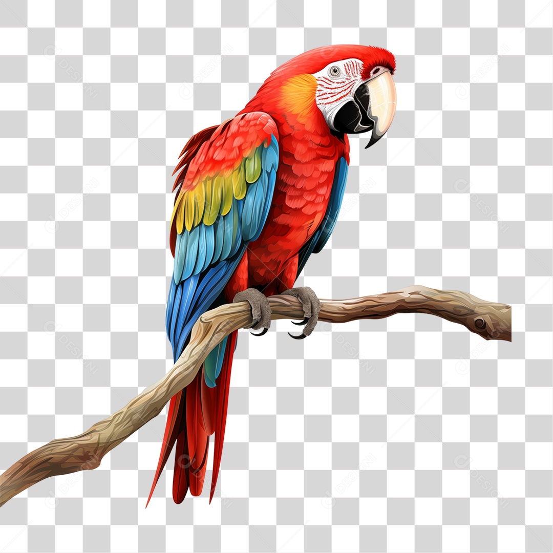 Arara Colorida Ave Silvestre PNG Transparente