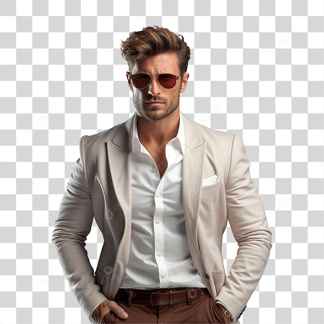 Homem Estiloso Roupas Modas PNG Transparente