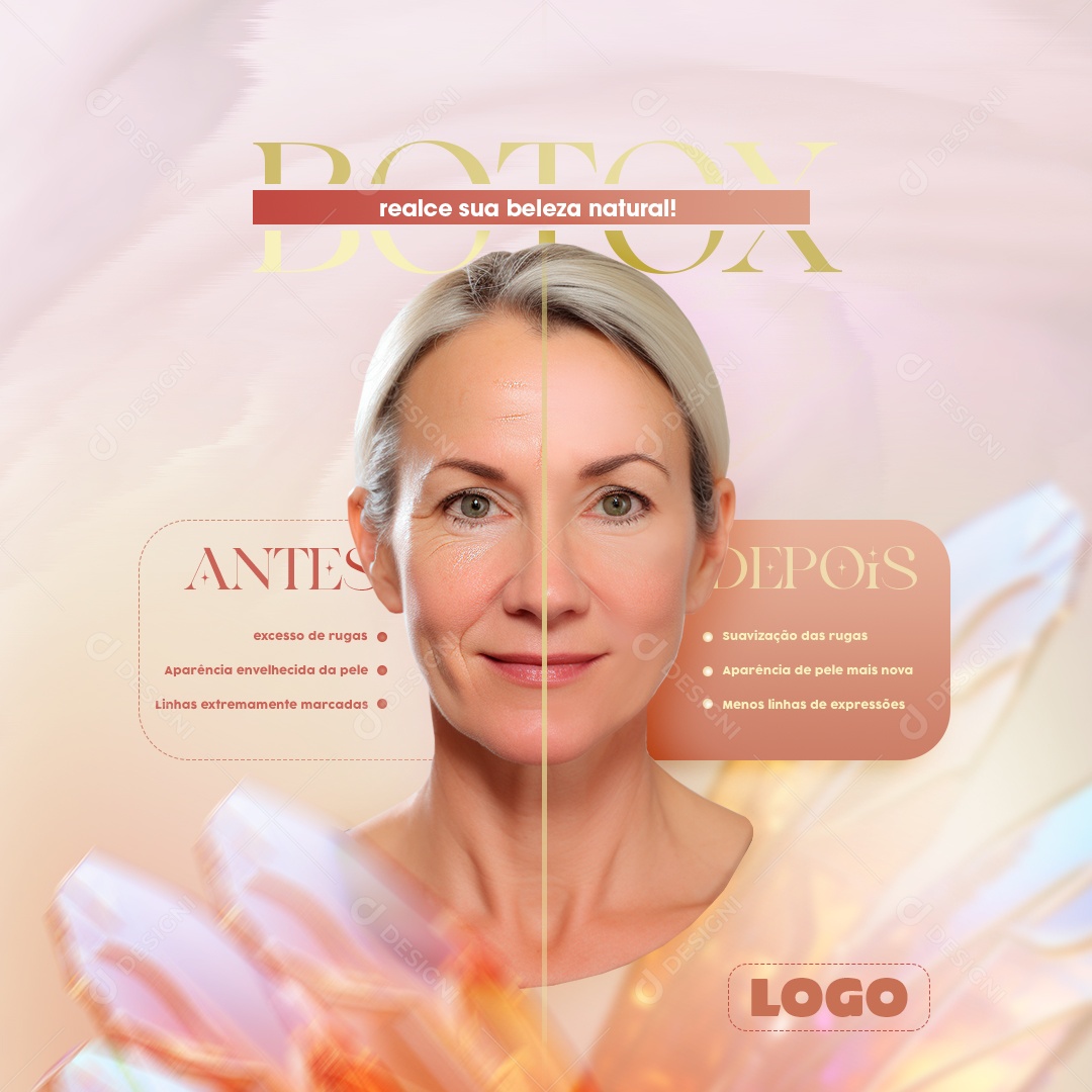Botox Realce sua Beleza Natural Social Media PSD Editável