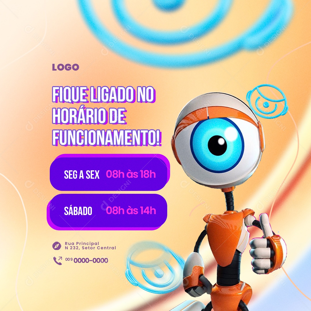 De Olho nas Ofertas Loja de Ferramentas Fique Ligado no Horário de Funcionamento Social Media PSD Editável