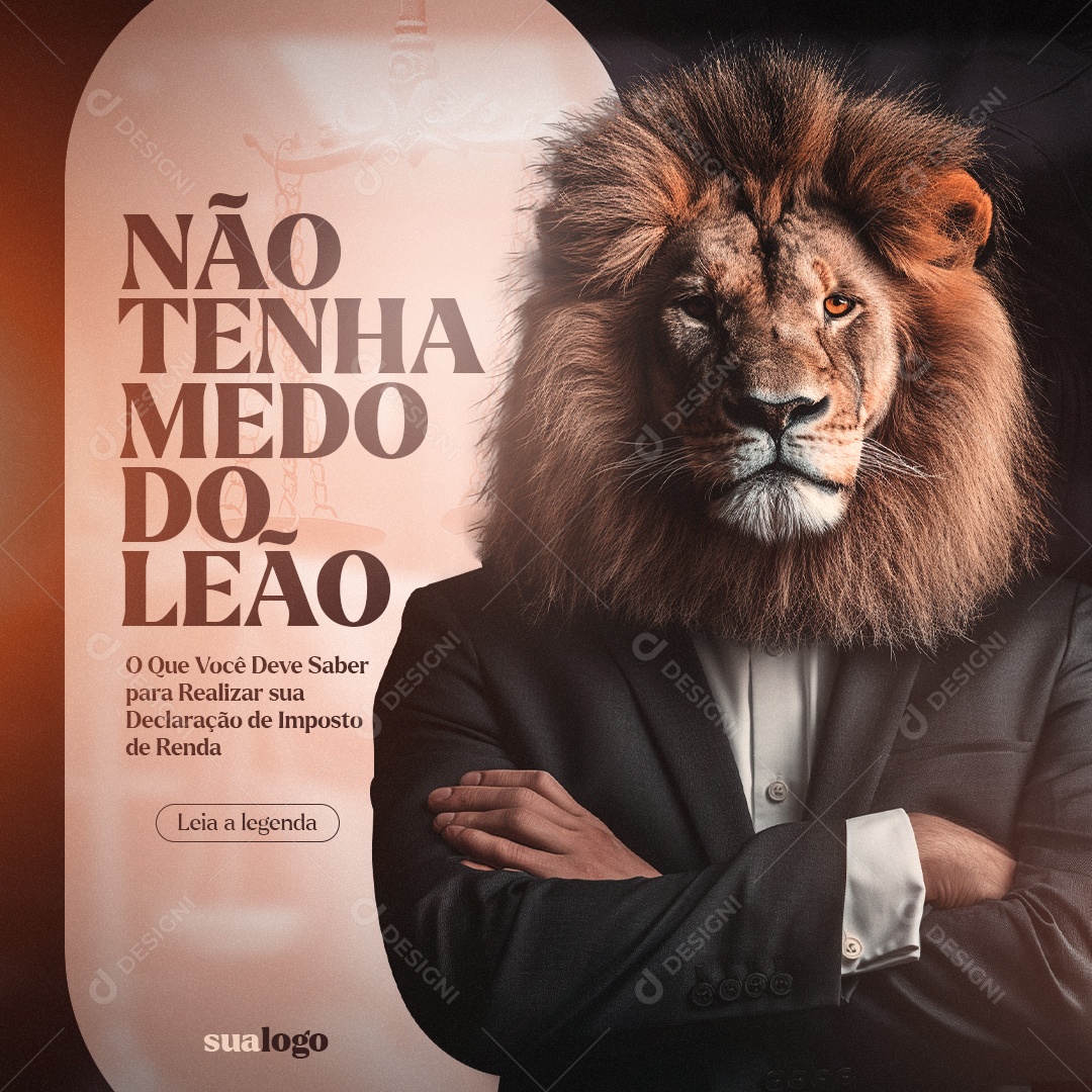 Advocacia Realizar sua Declaração de Imposto de Renda Social Media PSD Editável