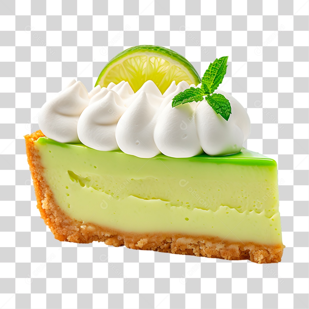 Elemento 3D Bolo de Limão PNG Transparente