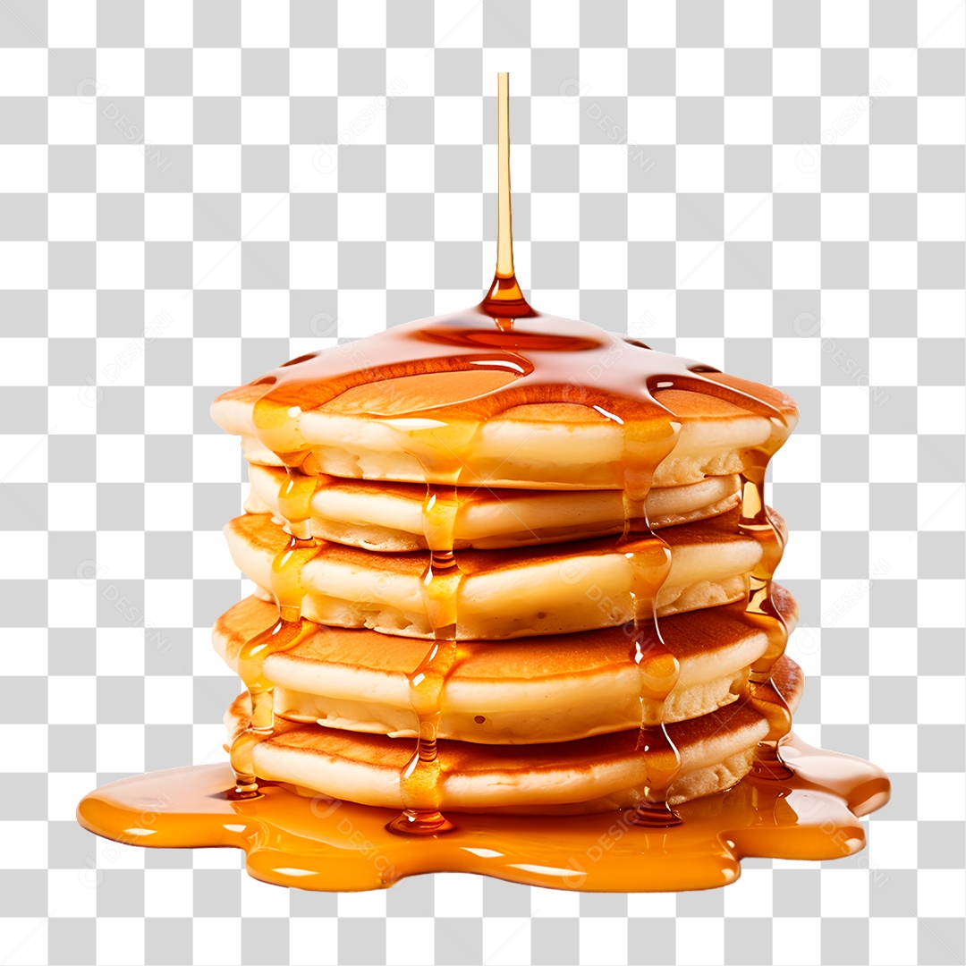 Elemento 3D Panquecas Para PNG Transparente