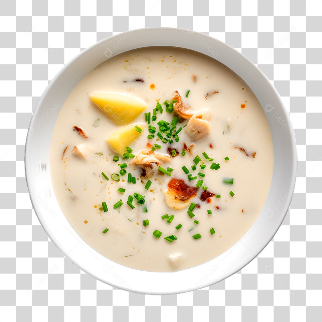 Elemento 3D Tigela de Sopa Para PNG Transparente