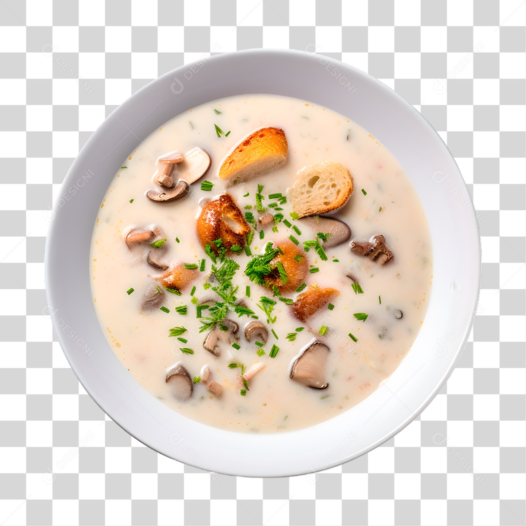 Elemento 3D Tigela de Sopa Para PNG Transparente