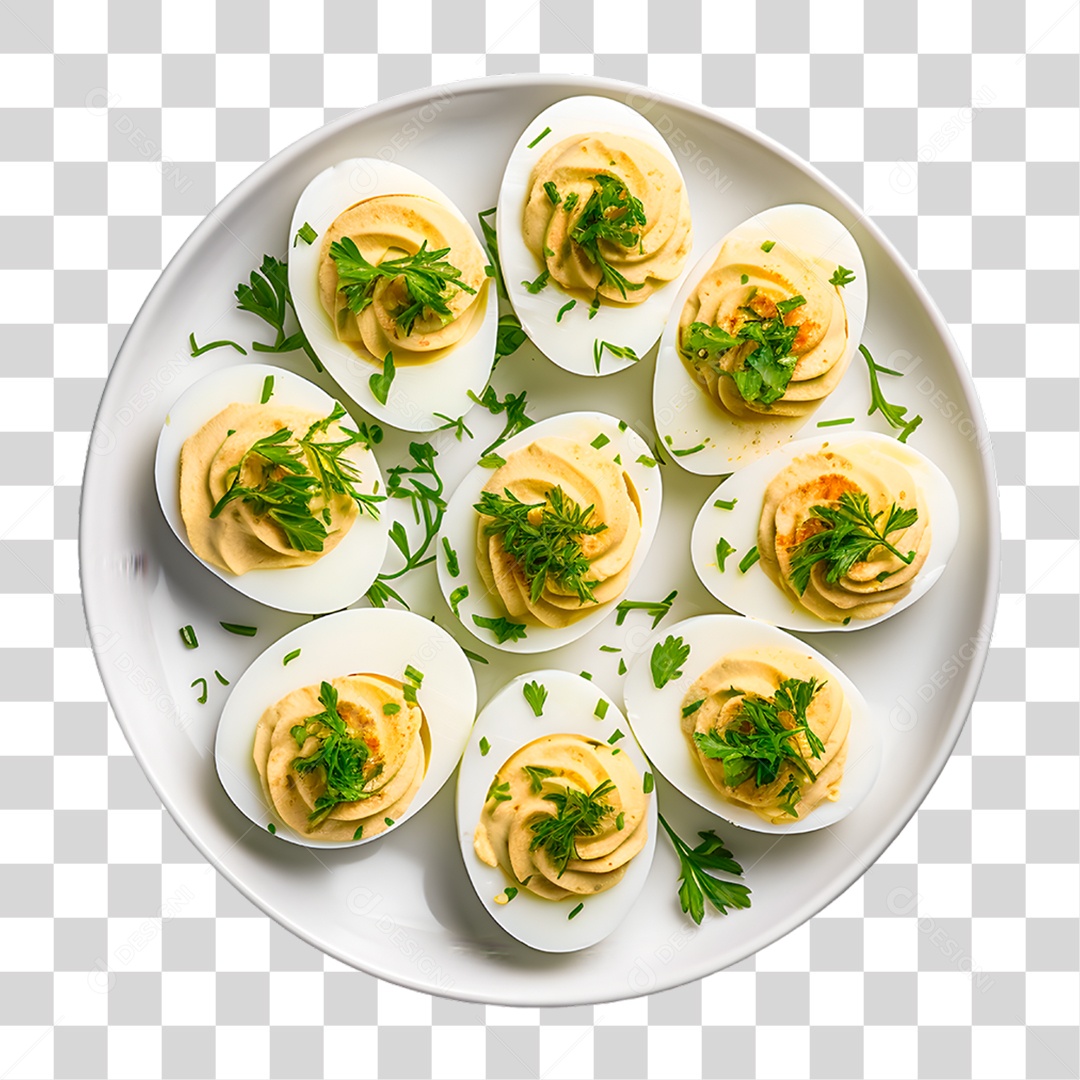 Elemento 3D Prato de Ovo Para PNG Transparente