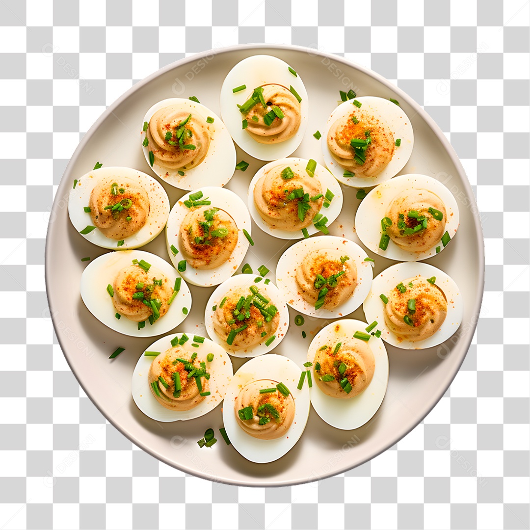 Elemento 3D Prato de Ovo Para PNG Transparente