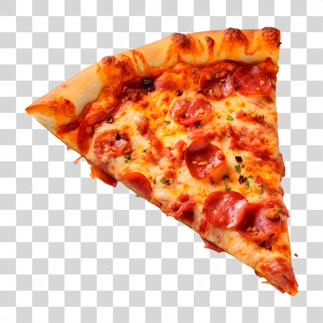 Elemento 3D Fatia de Pizza PNG Transparente
