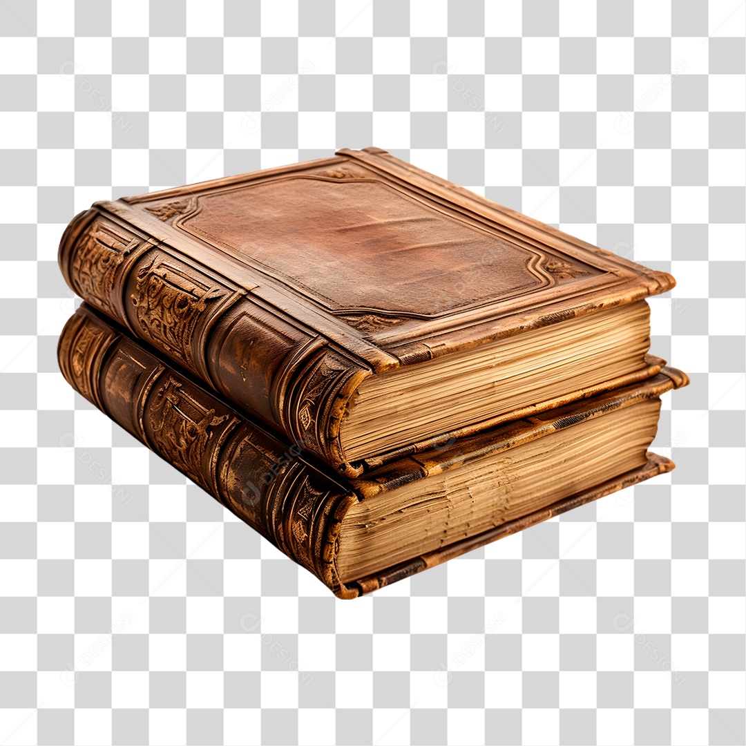 Elemento 3D Livro Antigo PNG Transparente