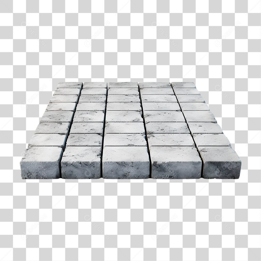 Elemento 3D Bloco de Concreto PNG Transparente