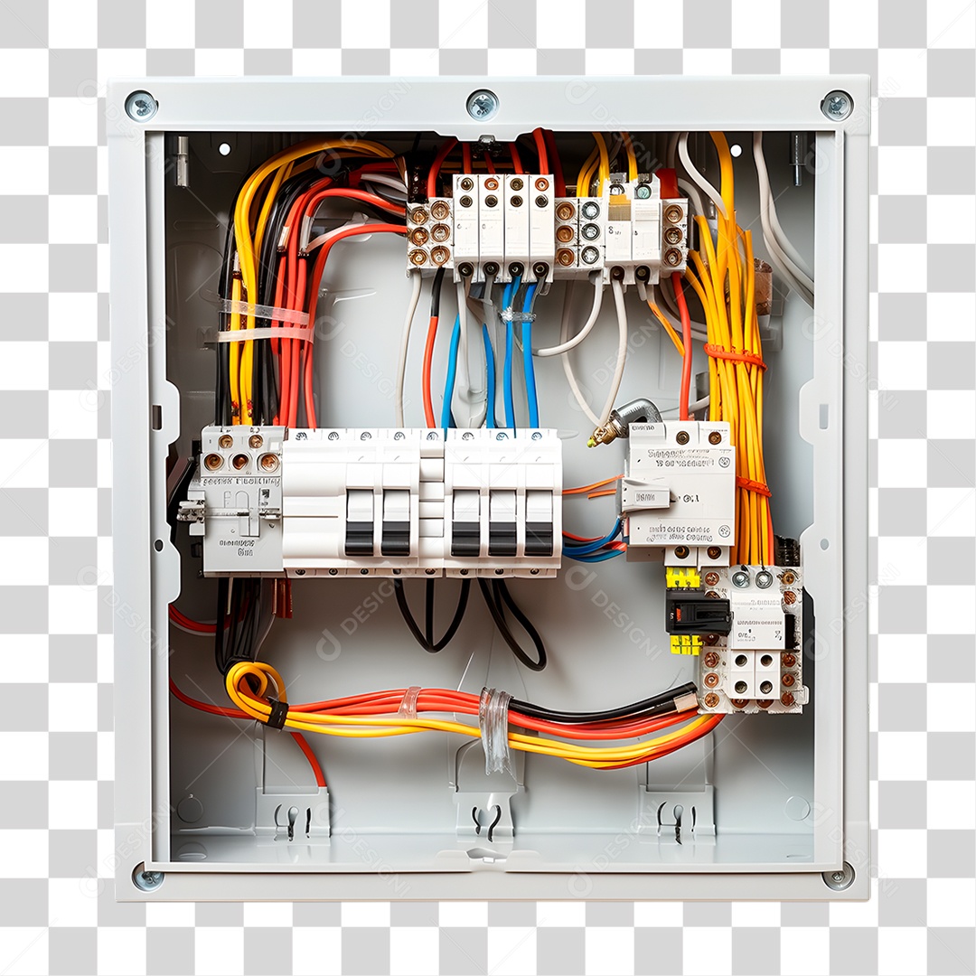 Elemento 3D Painel Elétrico PNG Transparente
