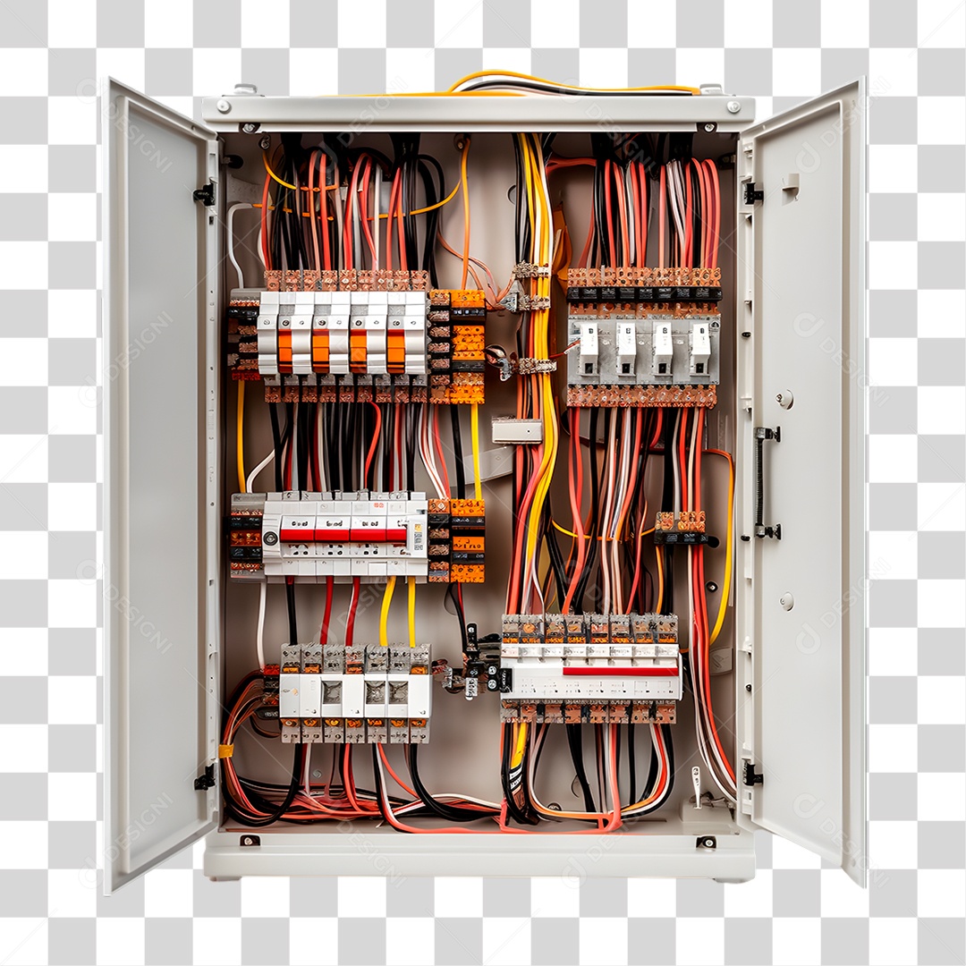 Elemento 3D Painel Elétrico PNG Transparente