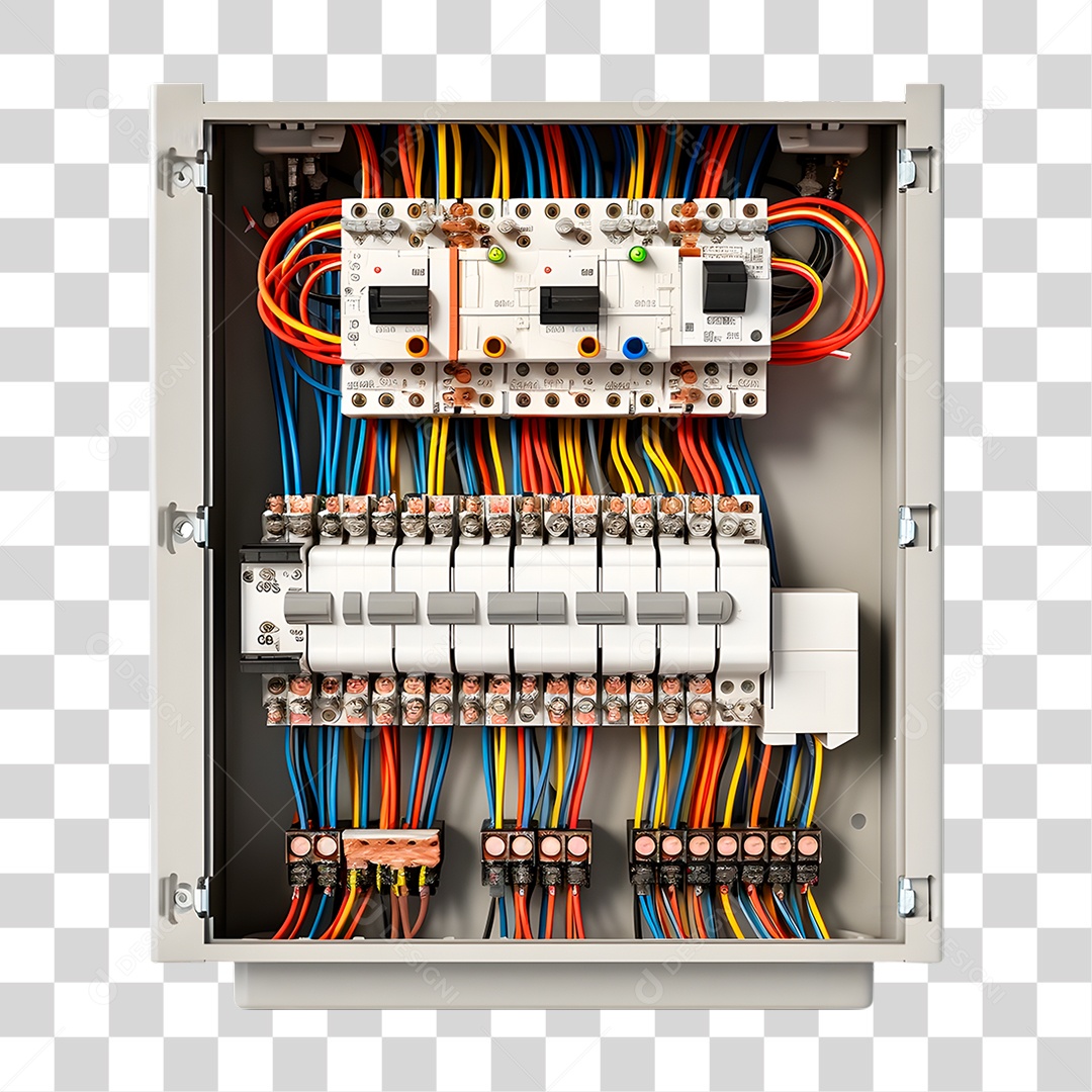 Elemento 3D Painel Elétrico PNG Transparente