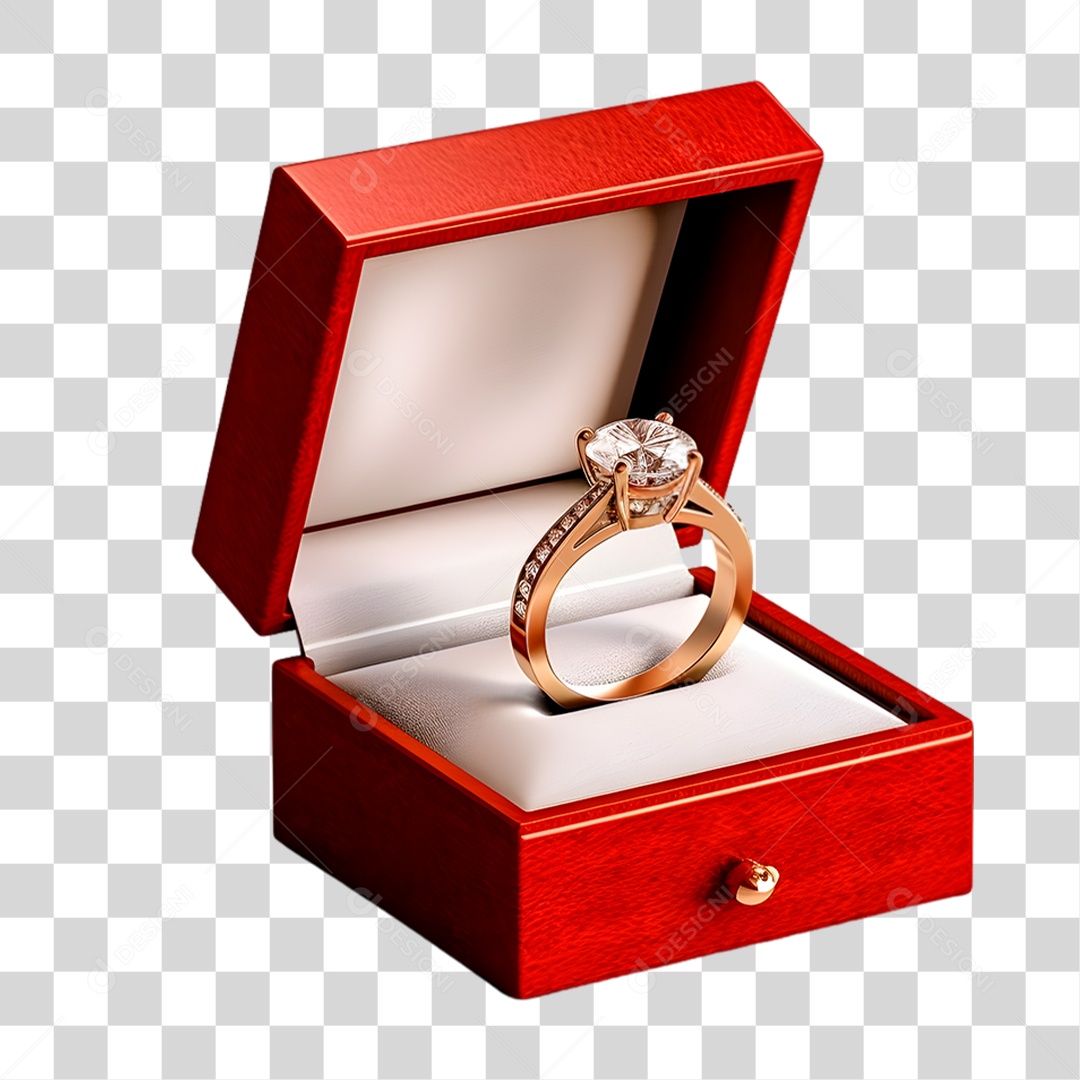 Porta Joia com Anel PNG Transparente