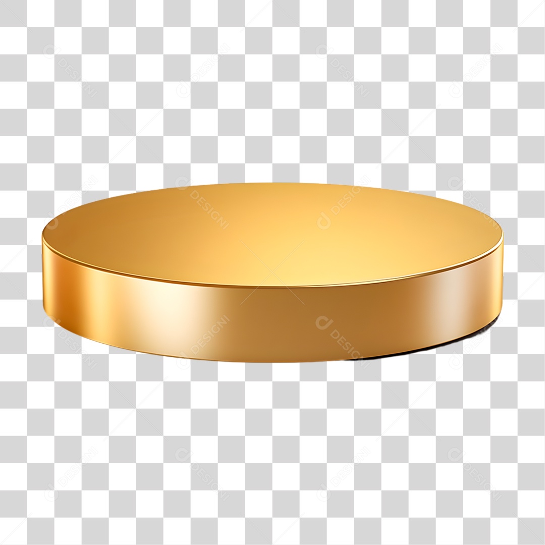 Pódio Dourado PNG Transparente