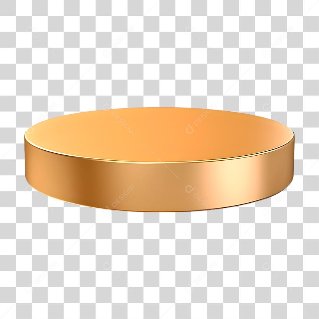 Pódio Dourado PNG Transparente