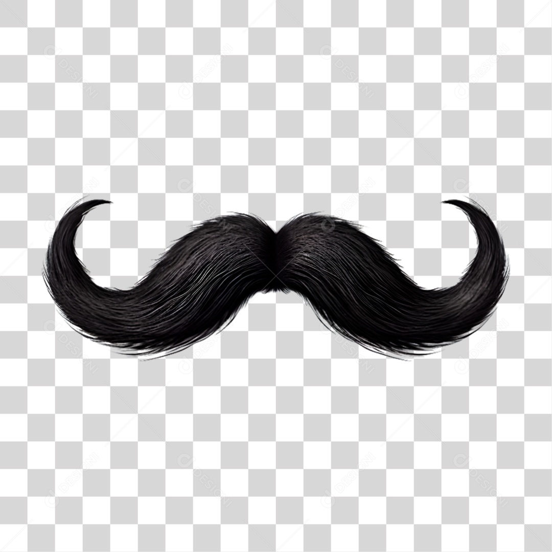 Bigode Dia dos Pais PNG Transparente