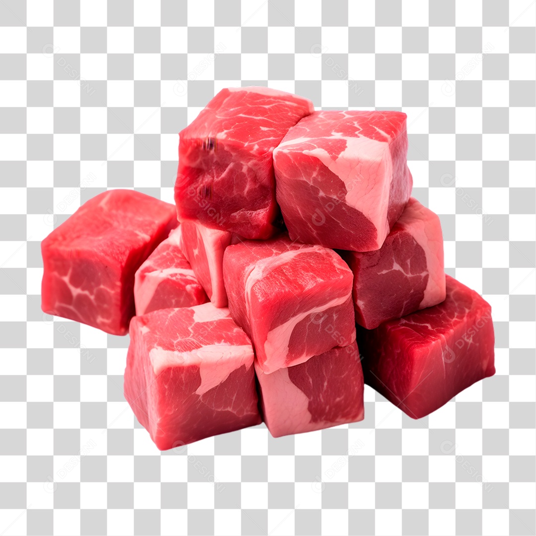 Cubos de Carnes PNG Transparente