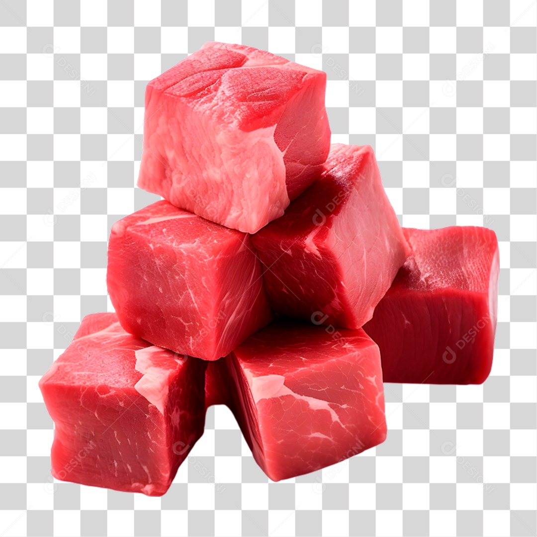 Cubos de Carnes PNG Transparente