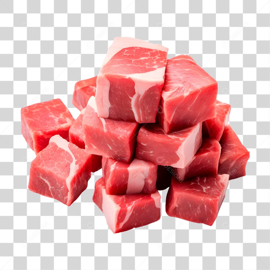 Cubos de Carnes PNG Transparente