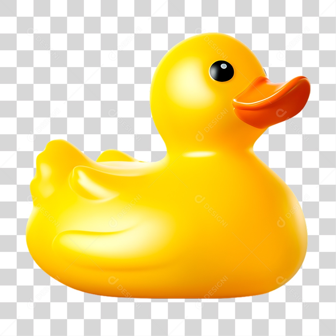 Brinquedo Pato de Borracha 3D PNG Transparente