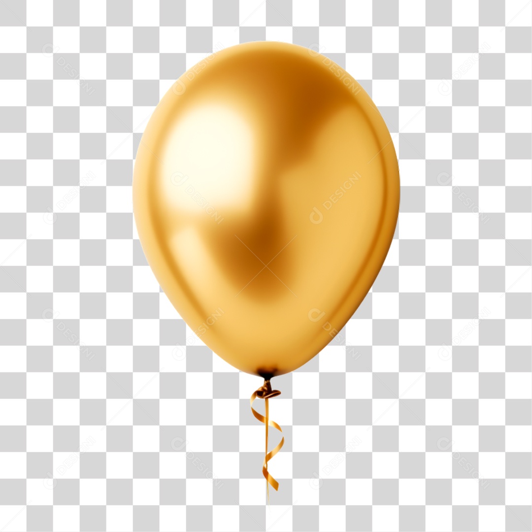 Bala de Ouro 3D PNG Transparente