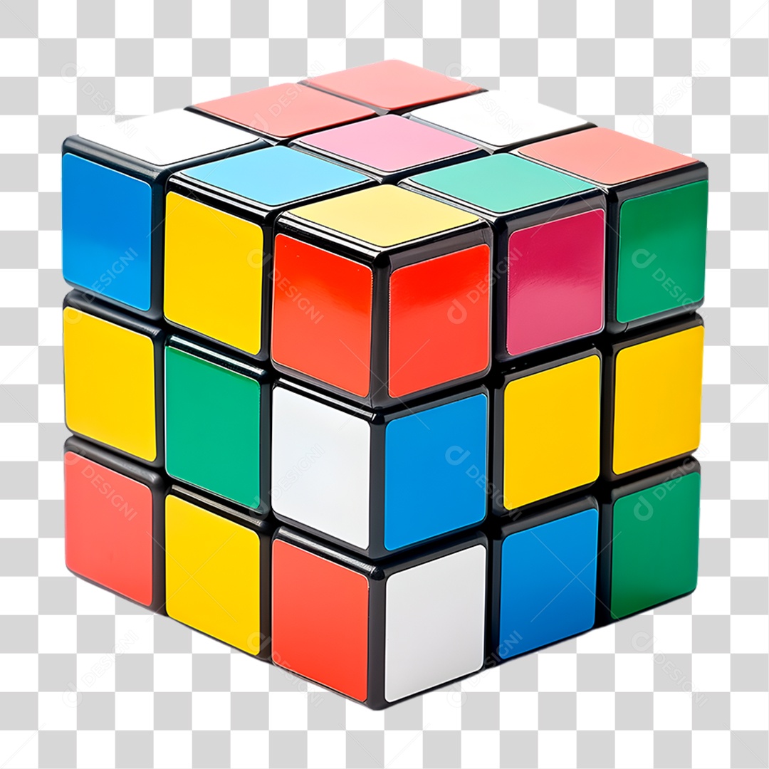 Cubo Magico em 3D PNG Transparente