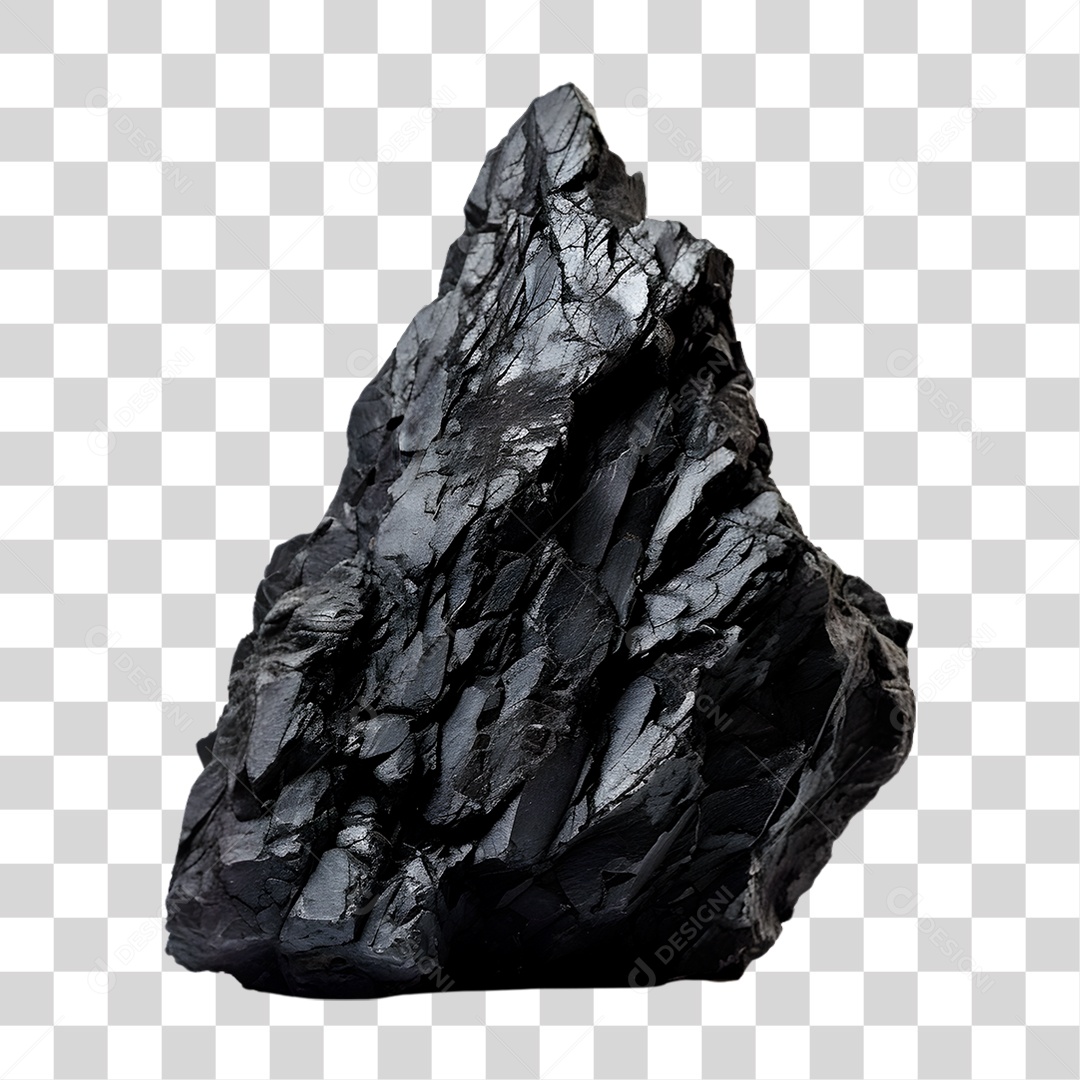 Rocha Preta 3D PNG Transparente