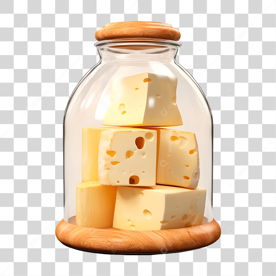 Pote de Queijo PNG Transparente