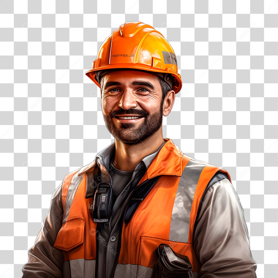 Homem com Uniforme da Empresa PNG Transparente