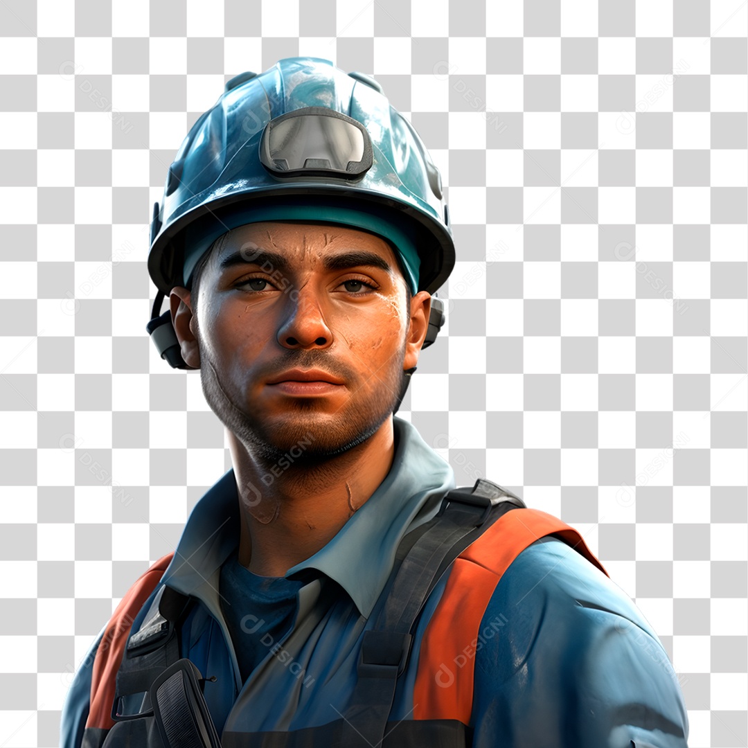 Homem com Uniforme da Empresa PNG Transparente