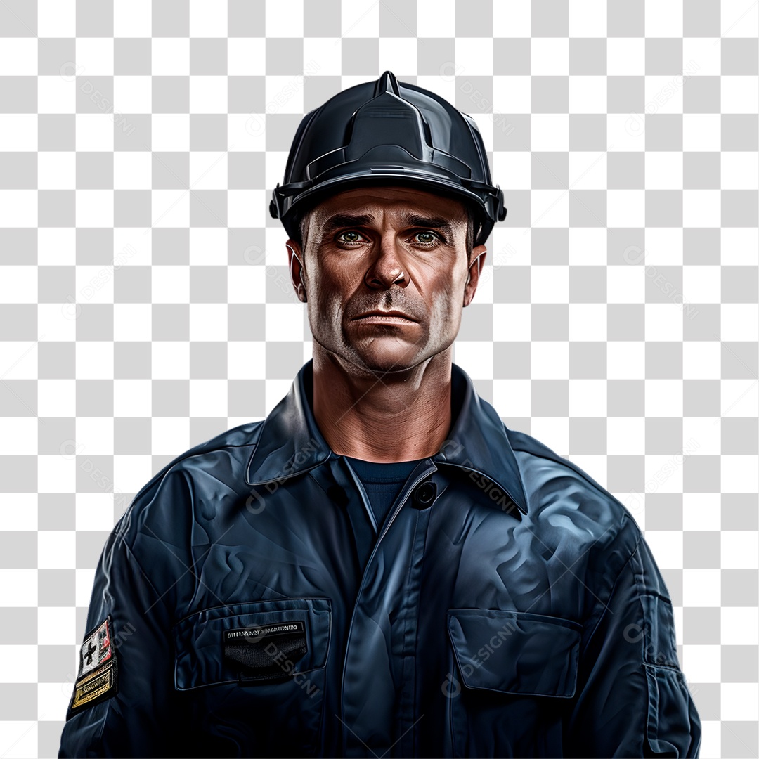 Homem com Uniforme da Empresa PNG Transparente