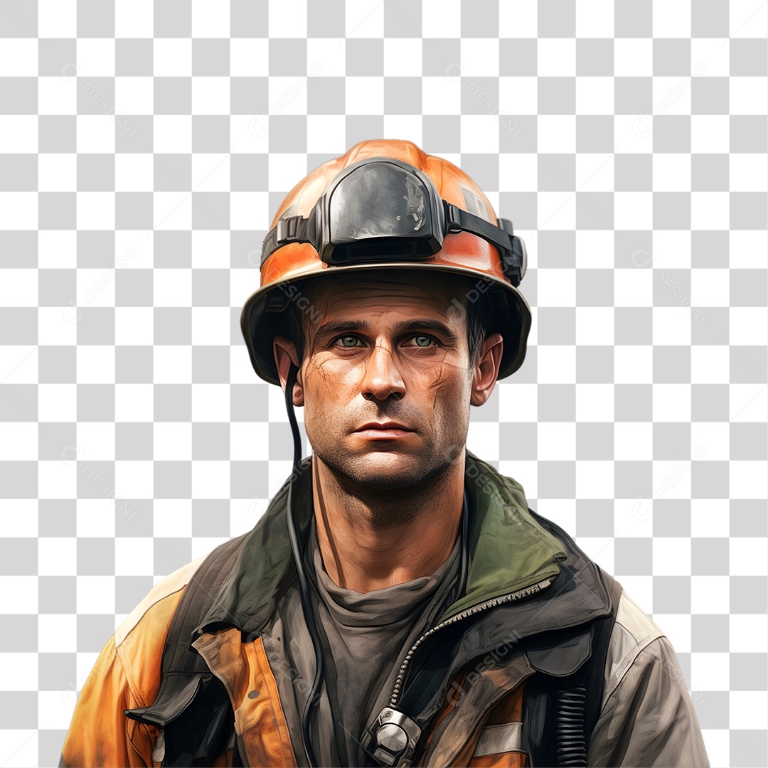 Homem com Uniforme da Empresa PNG Transparente