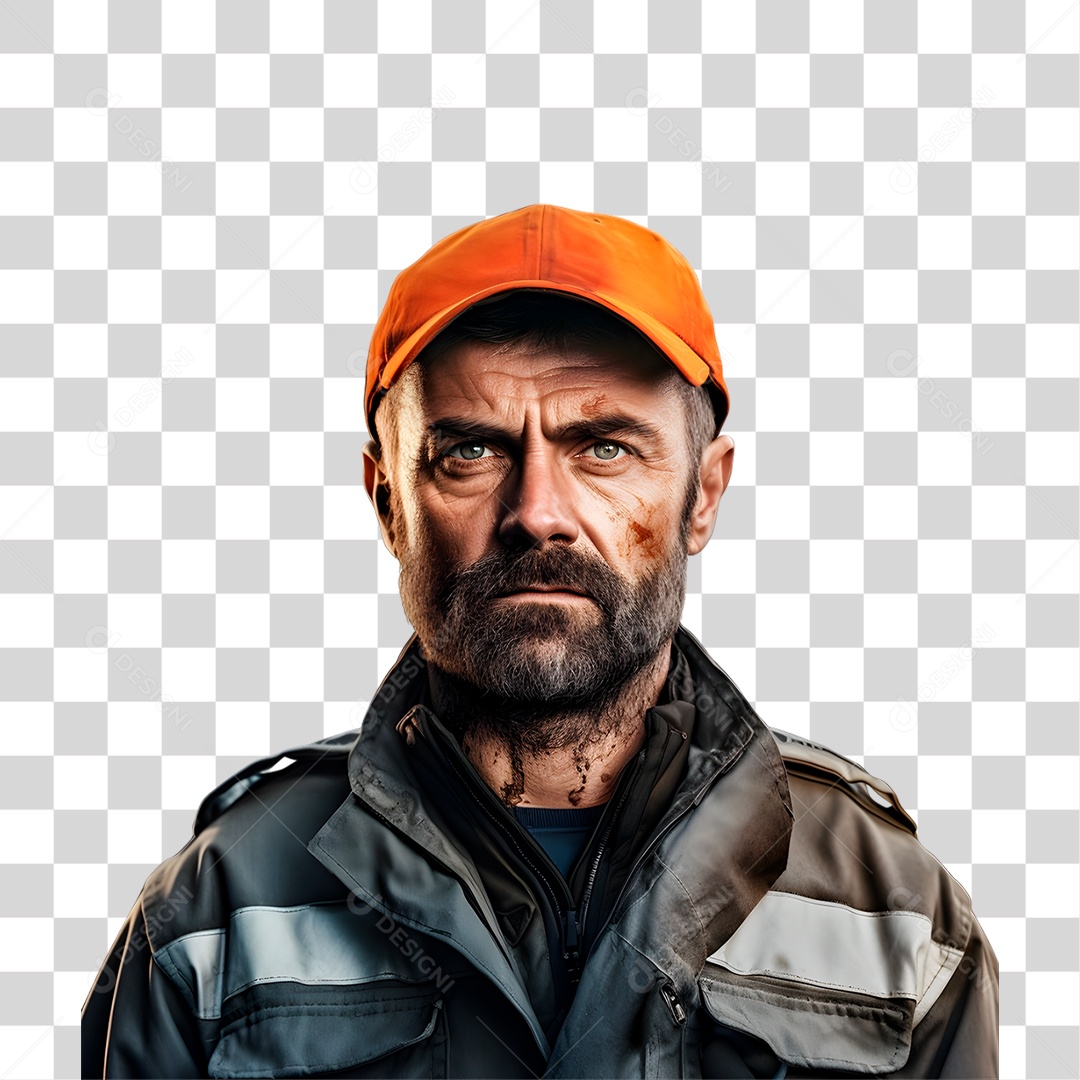 Homem com Uniforme da Empresa PNG Transparente