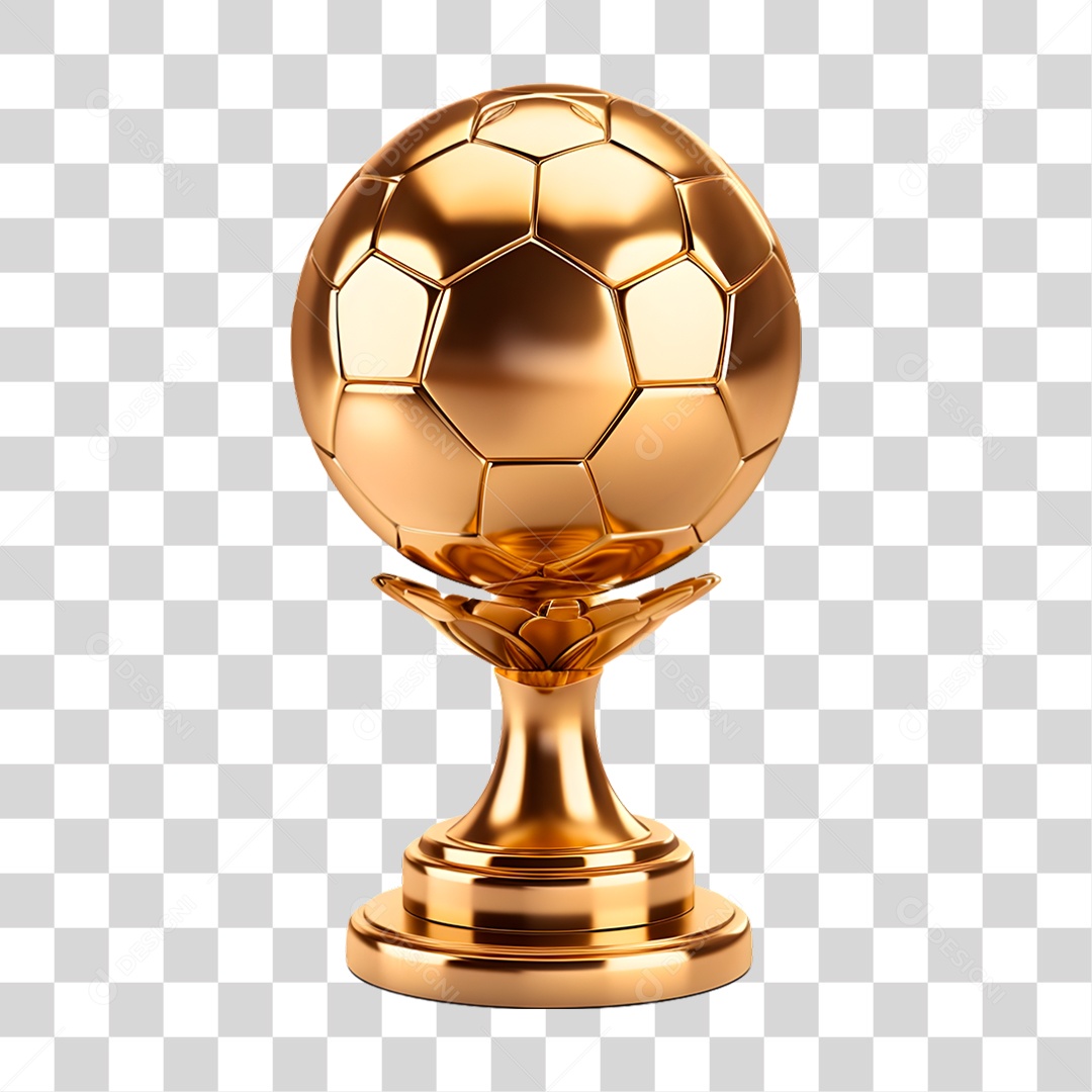 Premio Bola de Ouro PNG Transparente