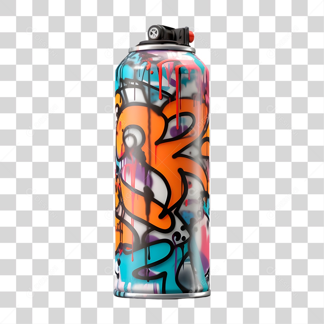 Lata de spray Grafite PNG Transparente