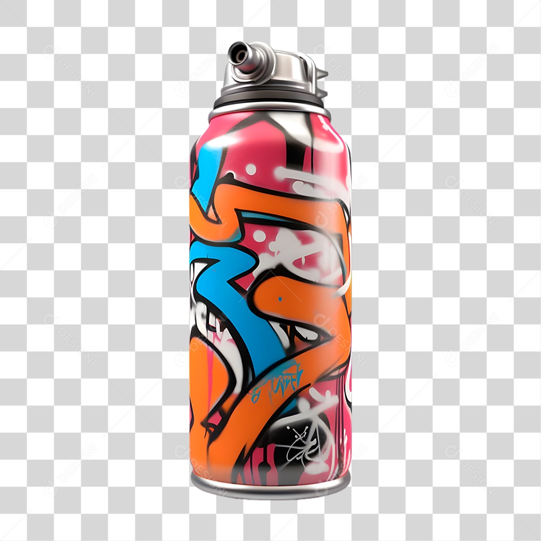 Lata de spray Grafite PNG Transparente