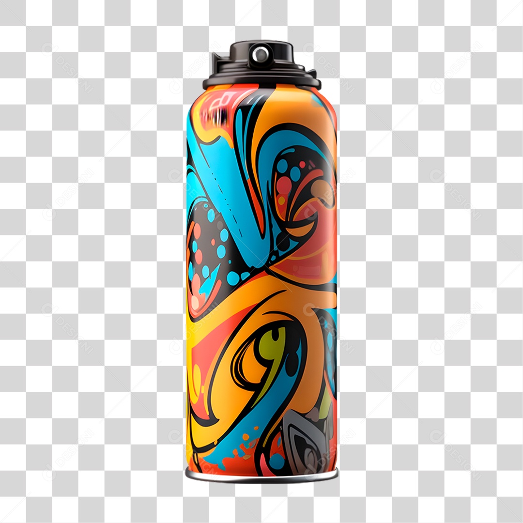 Lata de spray Grafite PNG Transparente