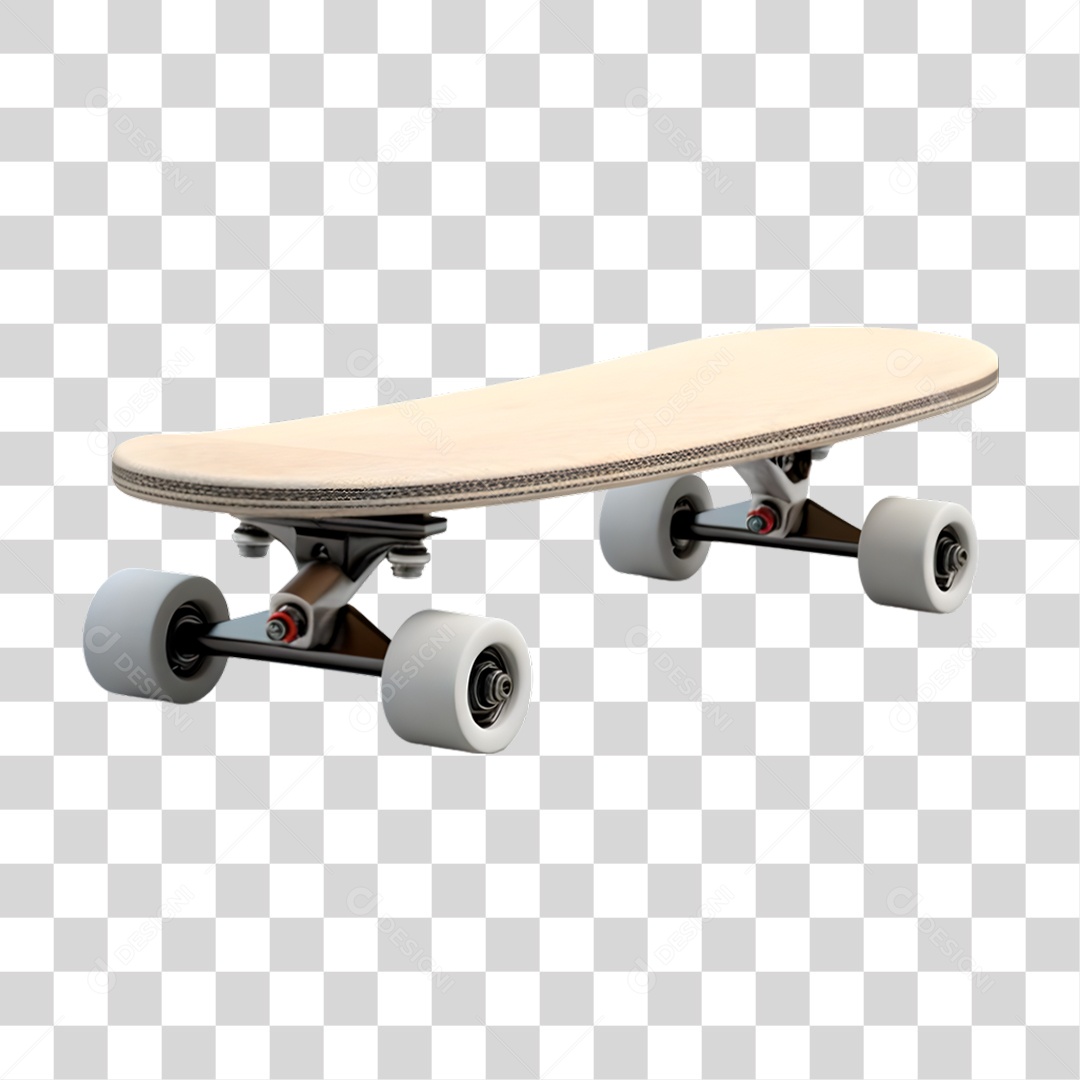Skate Branco PNG Transparente