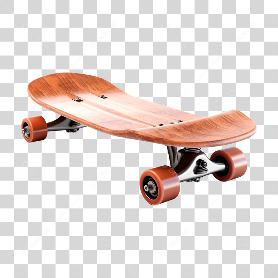 Skate de Madeira PNG Transparente