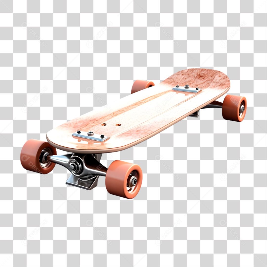 Skate de Madeira PNG Transparente
