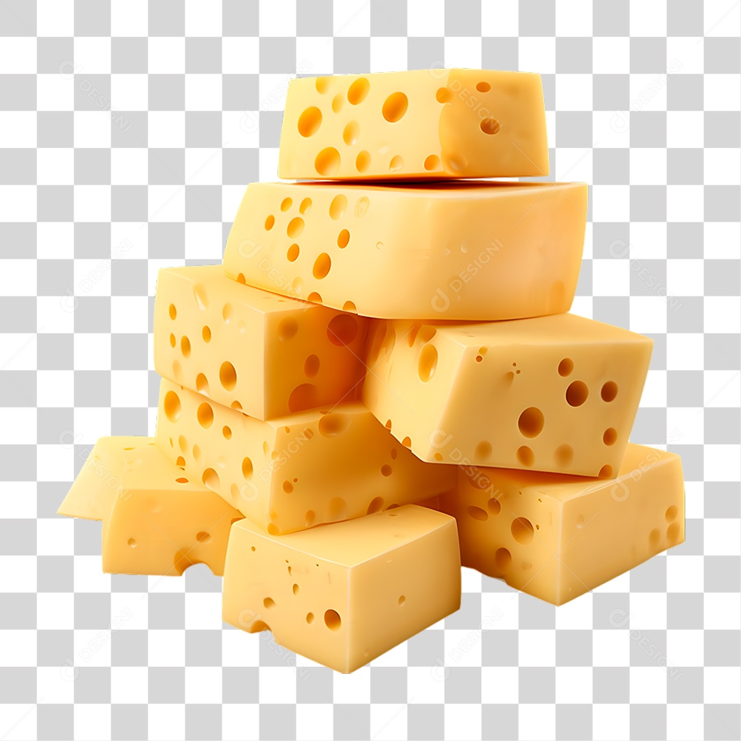 Pilha de Queijo PNG Transparente