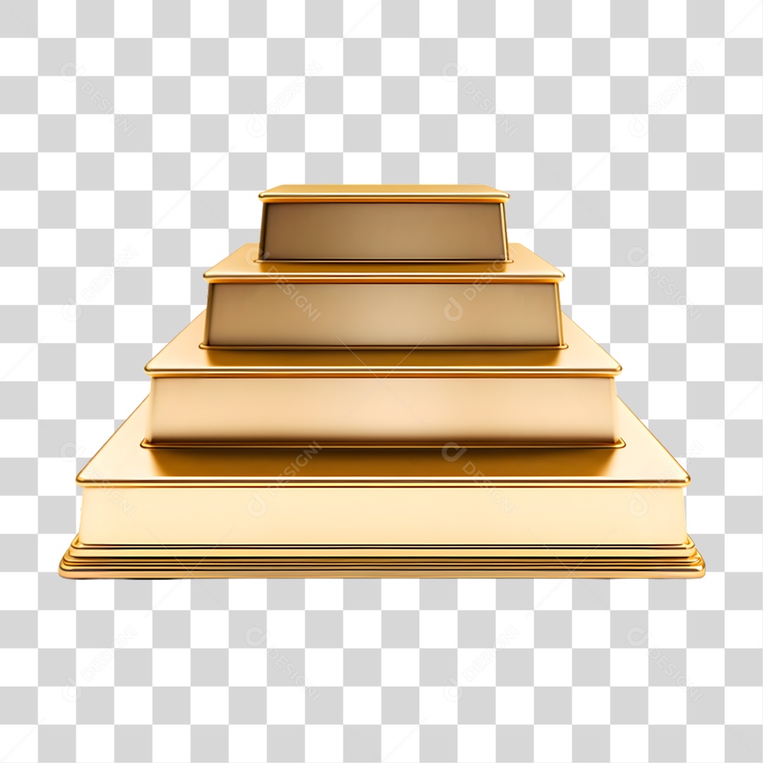 Pódio Dourado PNG Transparente