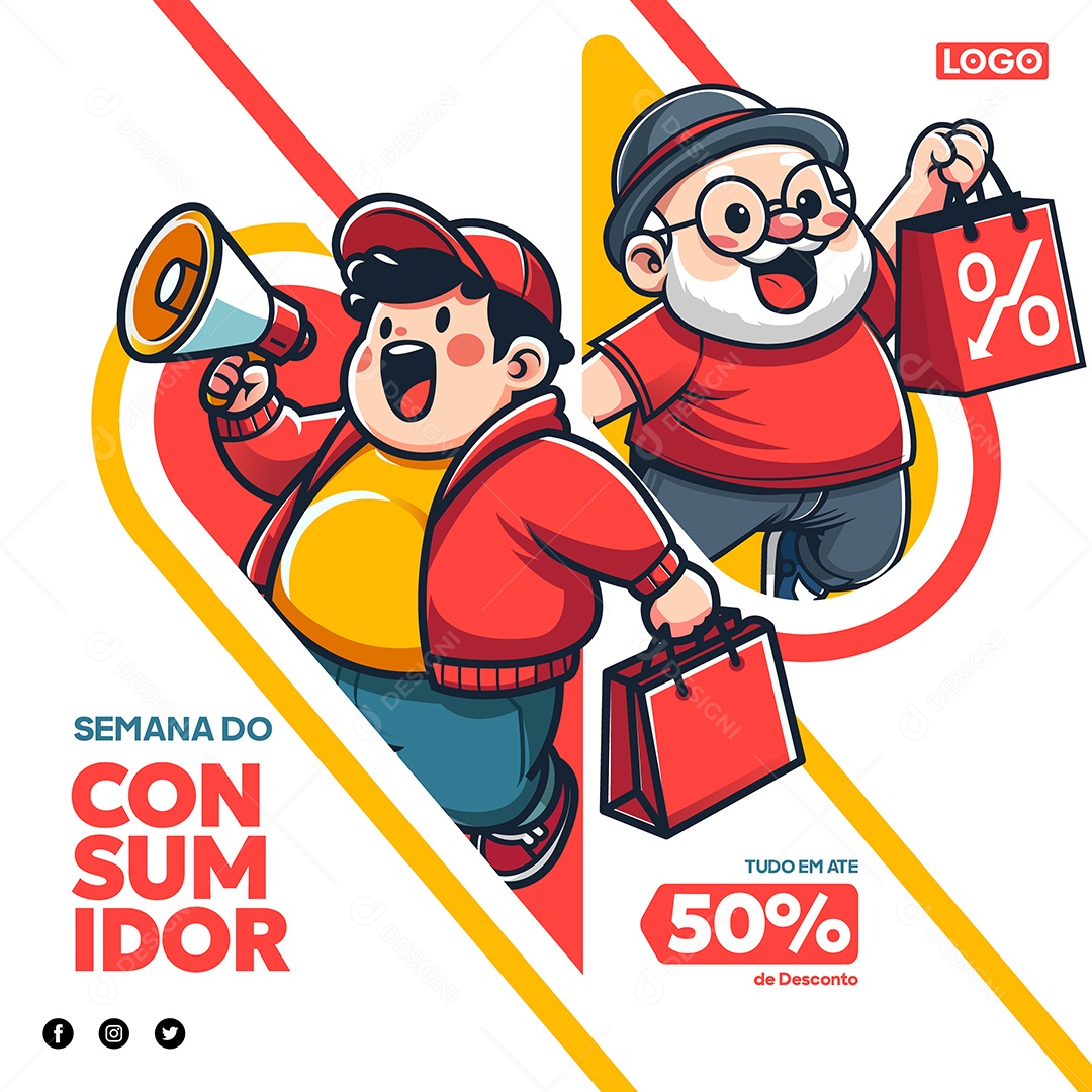 Semana do Consumidor Ilustração Vetor EPS Editável