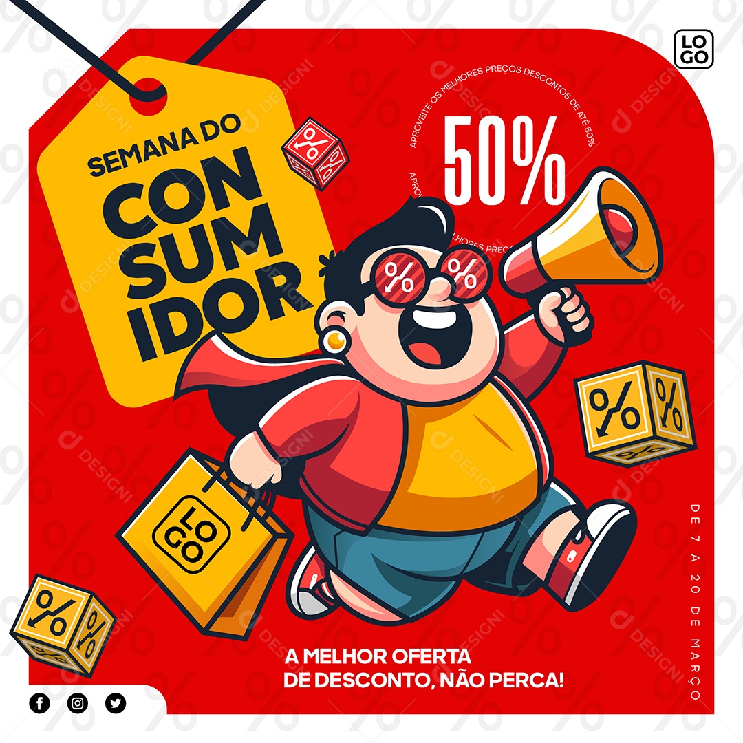 Semana do Consumidor Ilustração Vetor EPS Editável